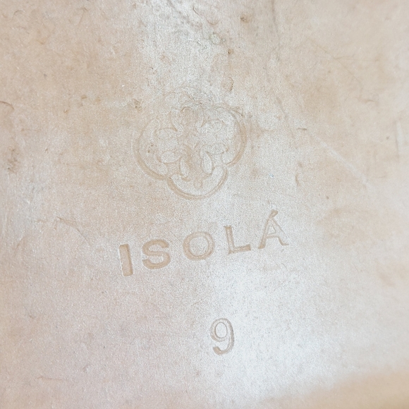 Isola Black Leather Pull On Almond Toe Ankle Boots T637 - Picture 9 of 10